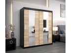 Homelumiere Sliding Door Wardrobe 200/180/62 2 Doors Black/Homelumiere