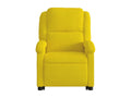Yellow velvet electric reclining massage chair
