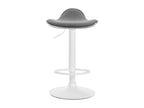 Bar stool - Fabric / Chrome metal - Light grey - Shanghai 88669GIFT