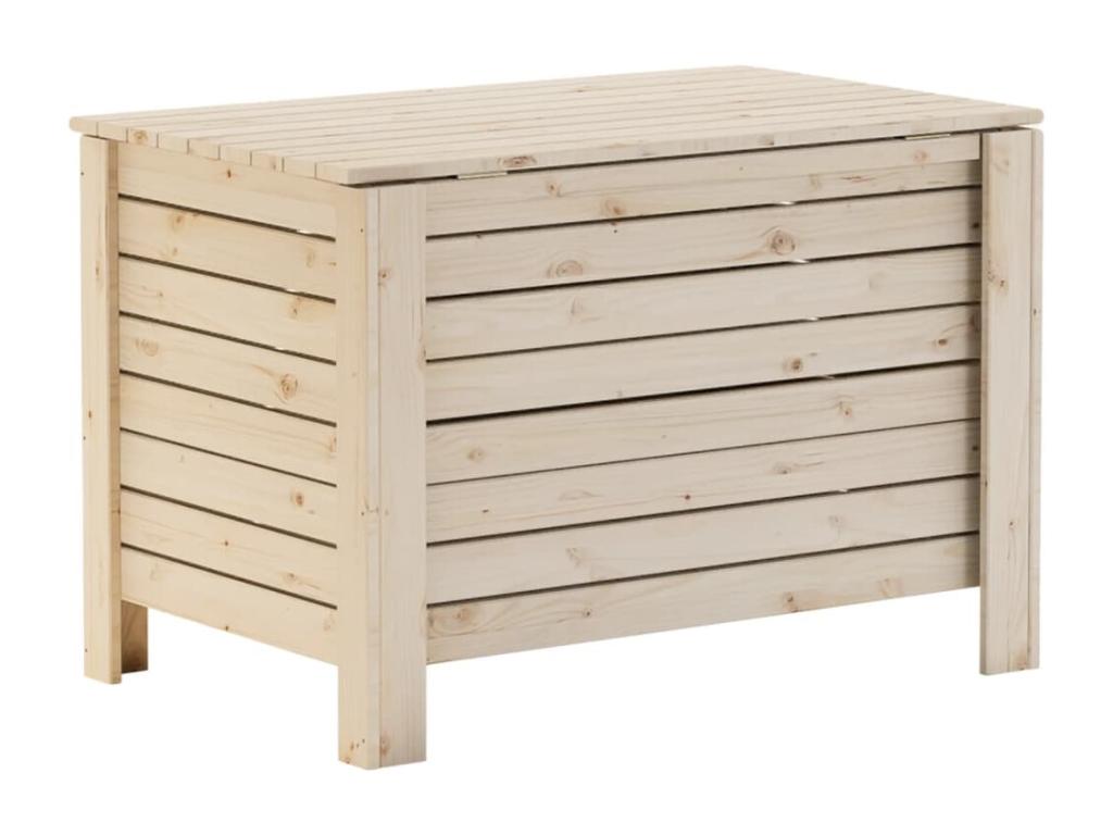 Homelumiere storage box with lid, solid pine wood