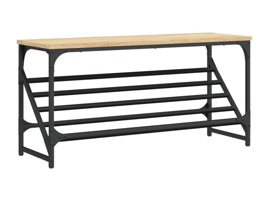 Bohometop Oak Shoe Rack 90x30x45 Engineered Wood 43663CEIJ