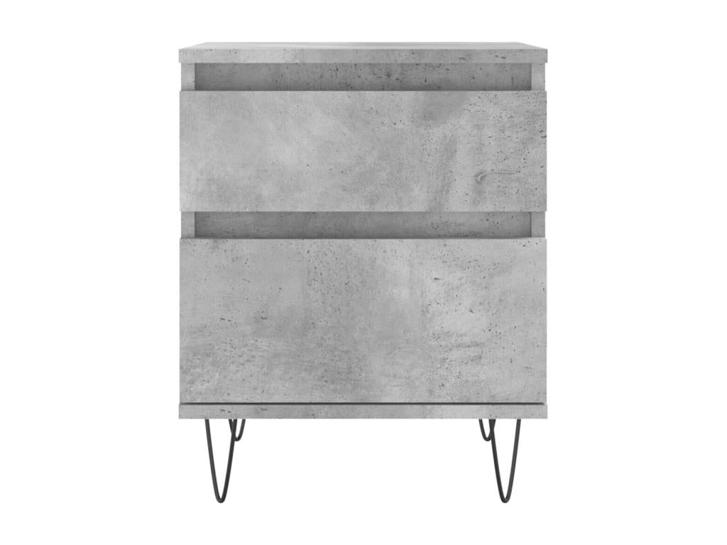 Concrete grey bedside table 40x35x50 cm engineered wood 29656QKSB