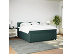 Bohometop bed base and mattress, dark green, 180x200cm, velvet, 48773JNNC