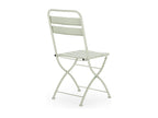 Pack of 2 Homelumiere folding garden chairs in green metal