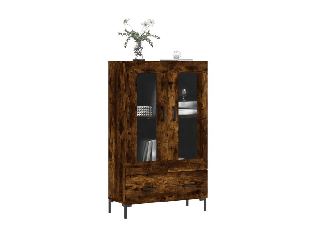 Smoked oak tall sideboard, 69.5x31x115 cm, engineered wood, 16321FPQS