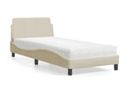 Bed with cream mattress 80x200 fabric 26671BVIP