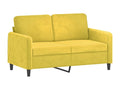 3-piece yellow velvet sofa set