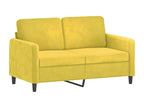 3-piece yellow velvet sofa set