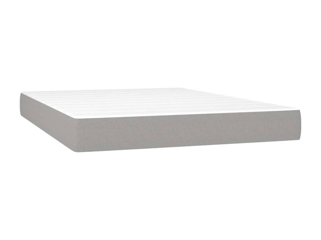 Bohometop bed base with mattress, light grey, 140x200cm, fabric, 61781HZKW