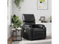 Black Faux Leather Reclining Massage Chair 11565NBDD
