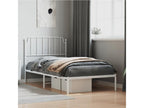 Metal bed frame with white headboard 100x200 cm 59473BCAF