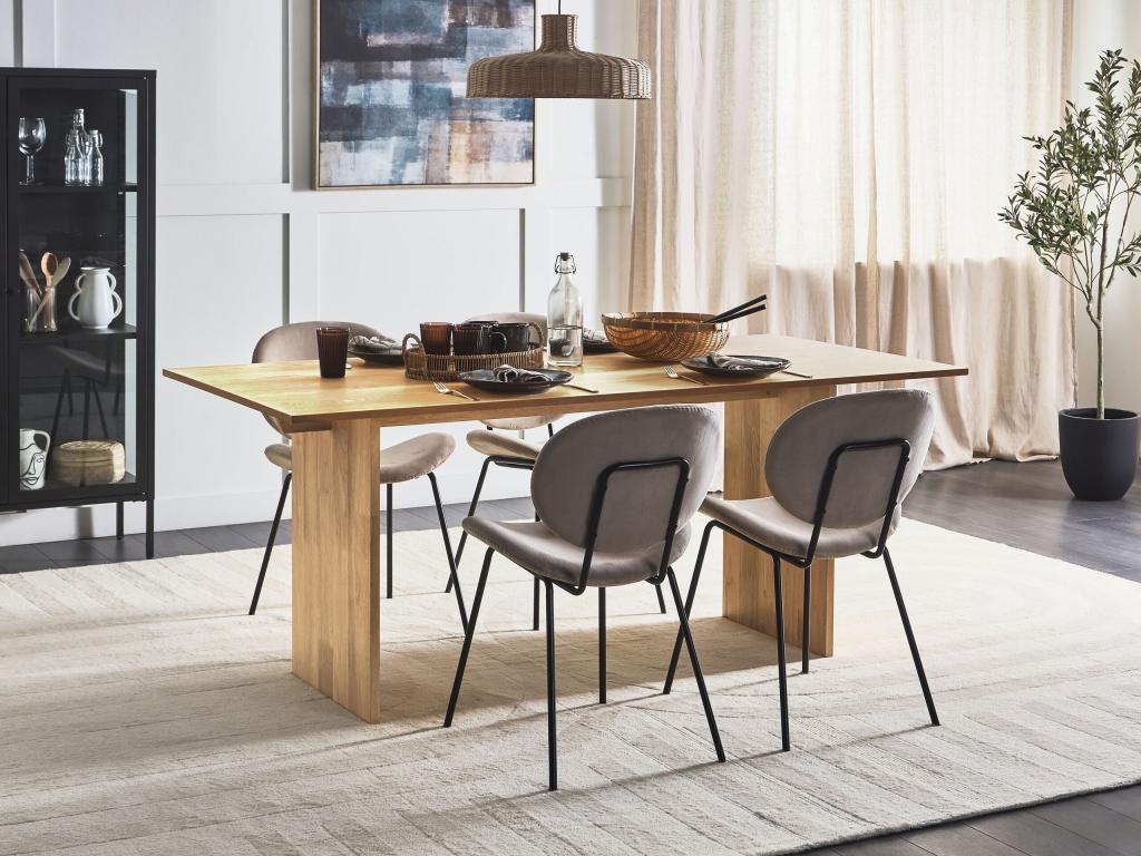Homelumiere Dining Table, Natural Ash, 180 cm x 90 cm