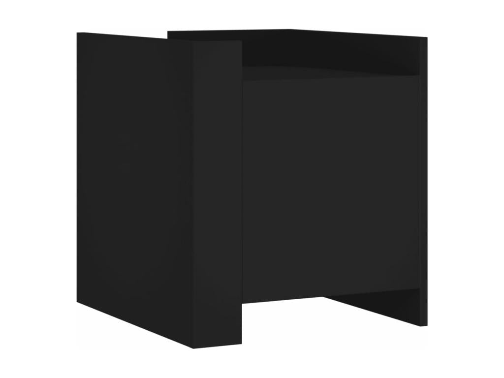 Bohometop - Black bedside table 45x50x50 cm engineered wood 53941TUAZ