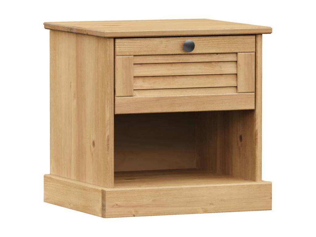Delimoa bedside table 42x35x40 cm solid pine wood 46088ERBL