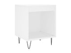 White bedside table 40x35x50 Engineered wood
