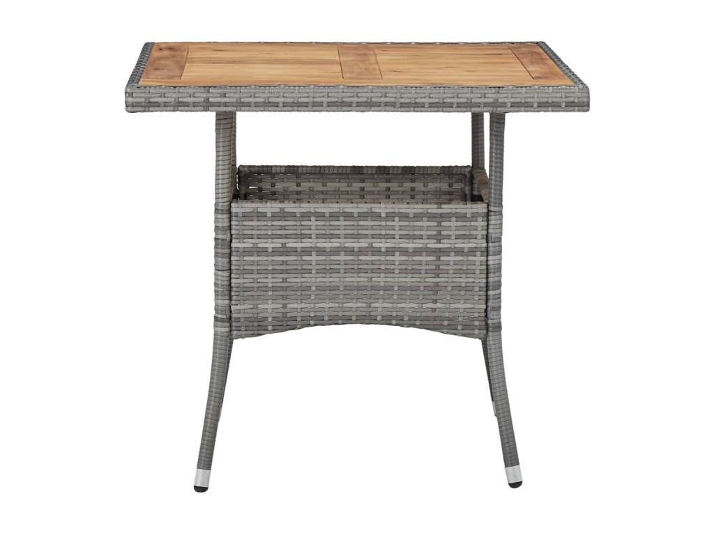 Bohometop 79127EZKN 3-Piece Garden Dining Set in Grey Wicker Resin