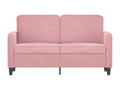 2-Seater Sofa, Pink, 120 cm, Velvet, 52942ZJSP