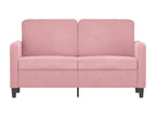 2-Seater Sofa, Pink, 120 cm, Velvet, 52942ZJSP