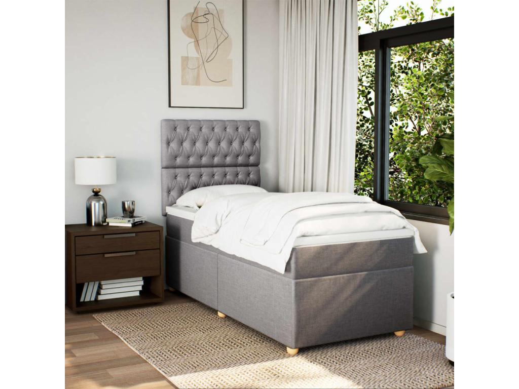 Bohometop bed base with Bohometop mattress 90x190 cm Fabric 23981TFUZ