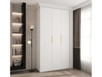 Bohometop 4 Hinged Door Wardrobe 245.5/130/50 3 Doors White/Gold 54327XVHB