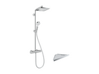 Bohometop E 240 chrome thermostatic shower column with shelf Bohometop 63466JGWQ