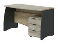 Homelumiere Desk, PC Study Table with 3 Drawers, 136x67x74 cm, Oak and Anthracite