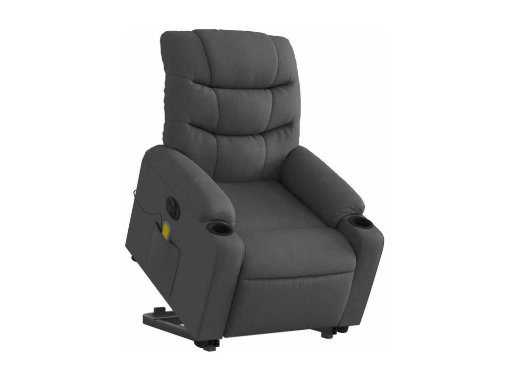 Dark Grey Fabric Electric Massage Recliner