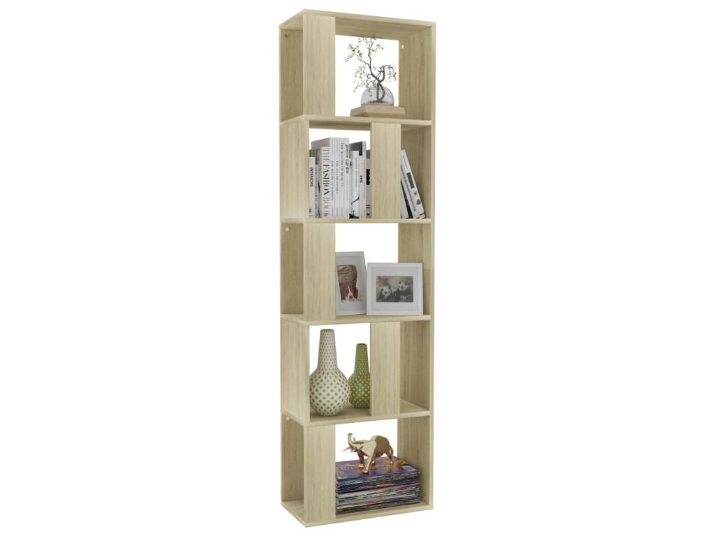 Bohometop oak bookcase/room divider, 45x24x159 cm, 62824GVLS