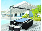 PER2535M-Bohometop 3.60x2.50 m anthracite grey epoxy finish with pivoting and extendable canopy 80029MLAH