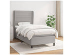 Bohometop bed base and mattress, light grey, 90x190 cm, fabric, 08130HOWJ