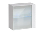 Square wall-mounted display case – White – SWITCH Collection – Glass door and LED lighting included – Modern design