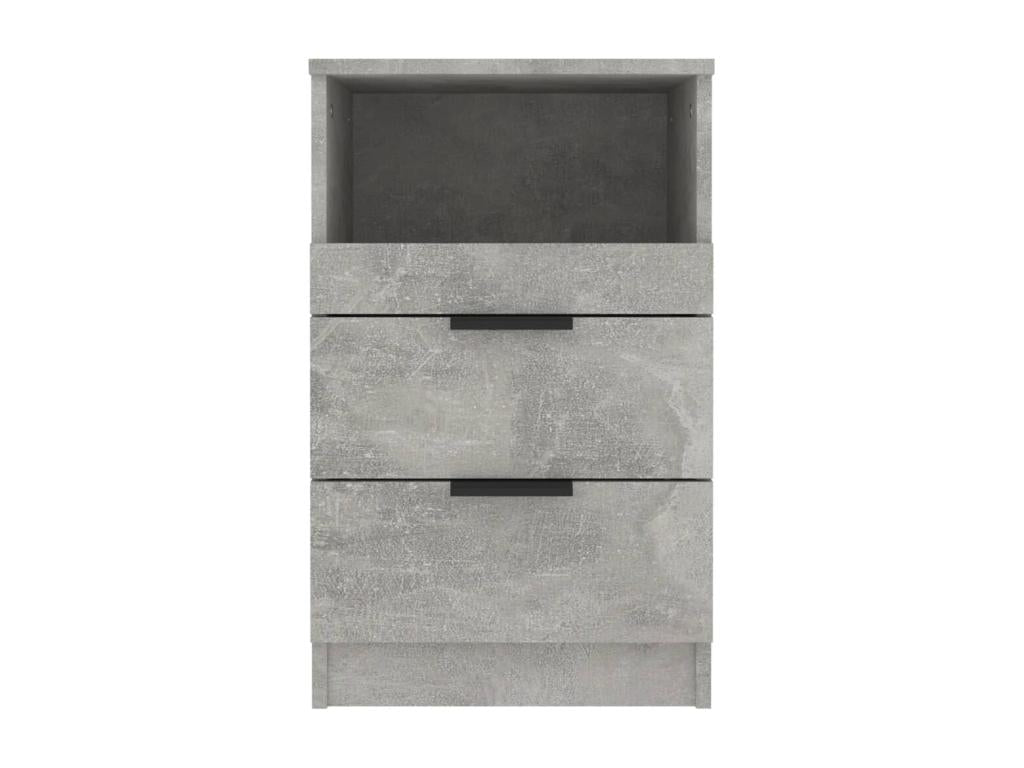 Concrete Grey Engineered Wood Bedside Table