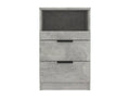 Concrete Grey Engineered Wood Bedside Table
