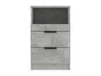 Concrete Grey Engineered Wood Bedside Table