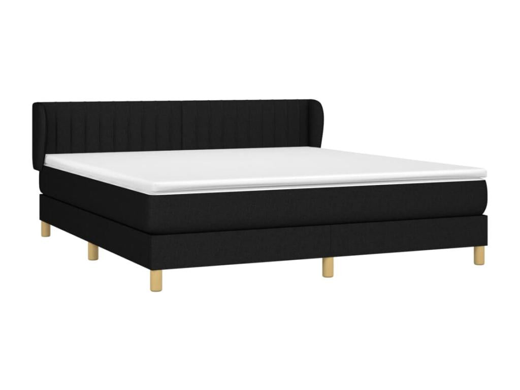 Homelumiere bed base with black mattress, 180x200 cm, fabric