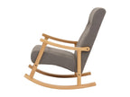 Bohometop-K10 rocking chair, dark grey with natural legs, 04934JKXX