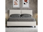 Bohometop 78146ITNN Upholstered Bed without Mattress 160x190cm White Faux Leather