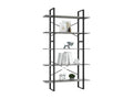 5-tier bookcase, concrete grey, 100x30x175 cm