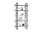 5-tier bookcase, concrete grey, 100x30x175 cm