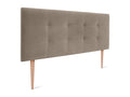 Homelumiere Upholstered Fabric Headboard 135x115cm with Legs for 120/135cm Beds - Earth
