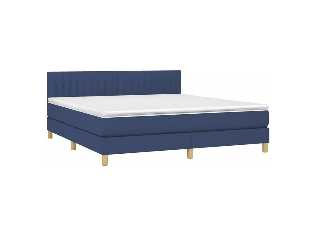 Bohometop bed base with LED mattress, blue, 180x200 cm, fabric, 53827UYWA