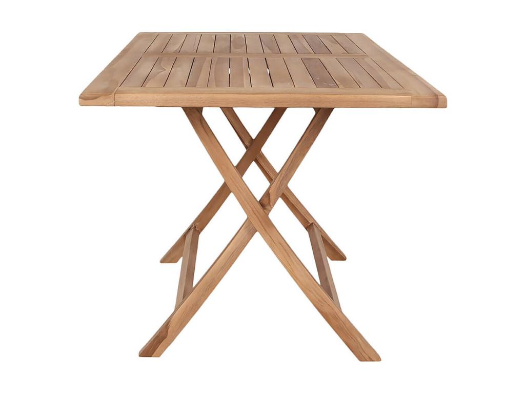 Bohometop - Rectangular Garden Table 120cm Natural Teak 29307KFVV