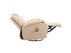 Cream Faux Leather Massage Rocking Chair 01884PDYK