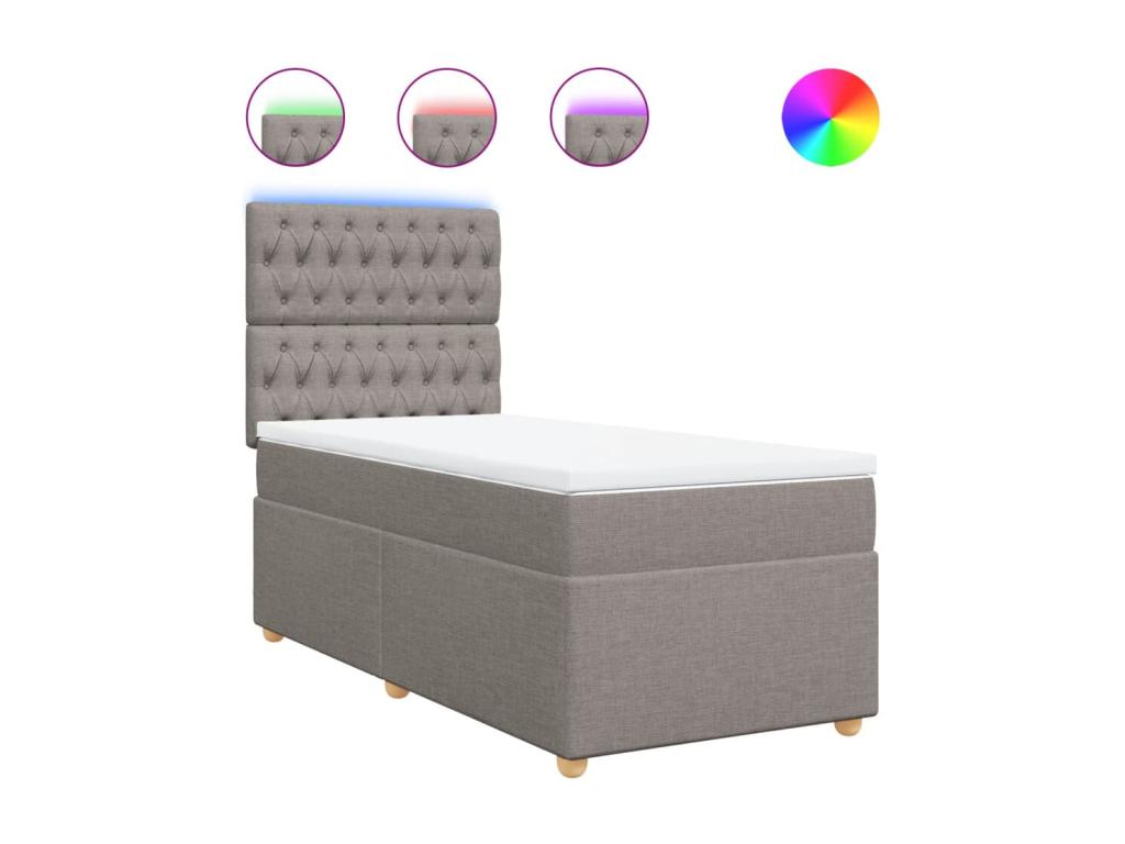 Bohometop bed base with Bohometop mattress 90x190 cm Fabric 23981TFUZ