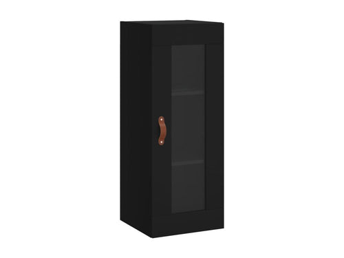 Highboard, Black, 34.5x34x180 cm, Engineered Wood, 32275CRME