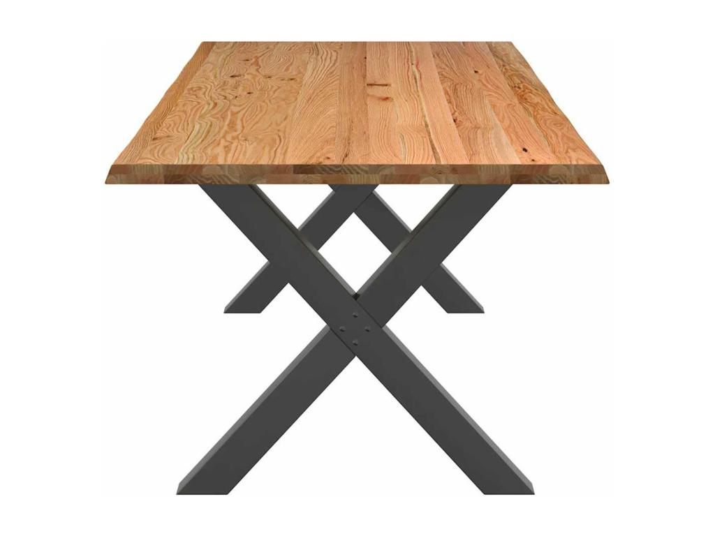 Light brown rectangular solid oak dining table 27863YNQM