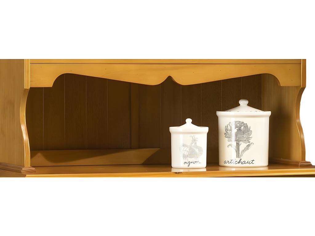 Honey Pine Wall Cabinet, English Style, 98 cm Wide, 4 Shelves, 82042XOEK