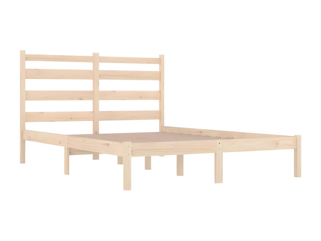 Solid wood bed frame without mattress, 160x200 cm