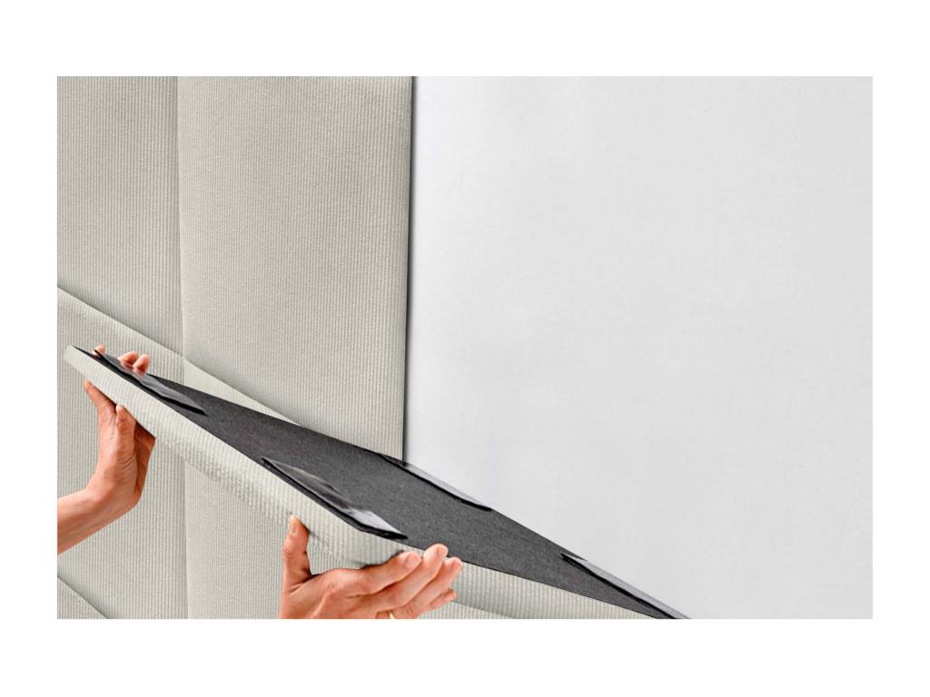 Homelumiere Upholstered Headboard in Quality Corduroy, Homelumiere Headboard composed of interchangeable self-adhesive panels, bone white, 220 cm