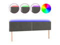 Dark Grey LED Headboard 200x5x78/88 cm Velvet
